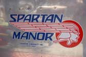 Shot of Perfect Spartan Factory Logo on Side of 1948 Spartan Manor Travel Trailer